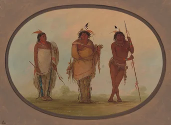 Tre Yumaya-indianere, 18551869.
