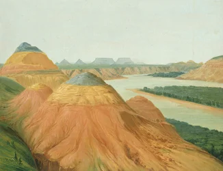 Udsigt i Big Bend i Upper Missouri, 1832.