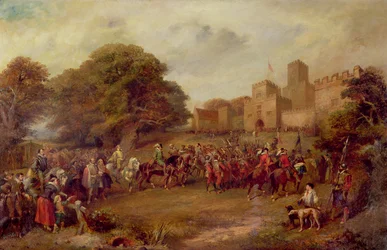 Besøg af King James I til Hoghton Tower i 1617