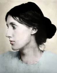 Portræt af den engelske forfatter Virginia WOOLF