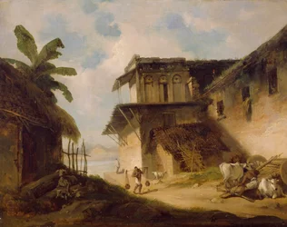 Bengal landsbyscene, 1819-1821