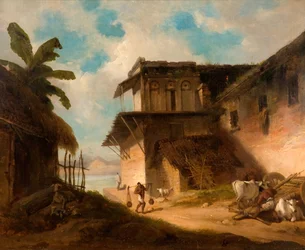 Bengalske landsbyscene, 1821.