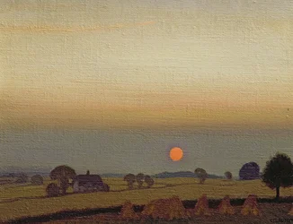Solnedgang, ca. 1920