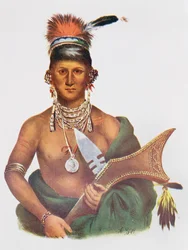 Appanoose, en sauk-høvding, 1837, illustration fra 