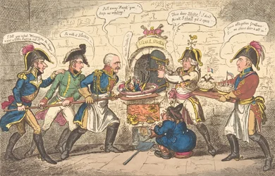 De allierede bagere eller den korsikanske tudse i hullet, 1. april 1814., 1. april 1814.