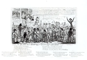 The Spa Fields Orator Hunting for Popularity to Do-Good!!!, udgivet af J. Sidebotham, 1817