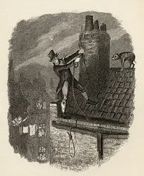 Den sidste chance, fra "The Adventures of Oliver Twist" af Charles Dickens (1812-70) 1838, udgivet af Chapman und Hall, 1901 (gravering)