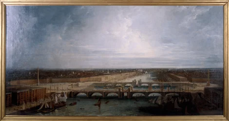 Double London Bridge foreslået til London, 1800.