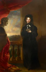 Portræt af kejserinde Elizabeth Alexeievna 1779-1826 i sørgekjole, efter 1825.