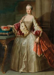 Portræt af Maria Anna af Pfalz-Sulzbach 1722-1790, prinsesse af Bayern.