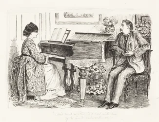 Og tåge eller glimt, jeg ville sejle med ham, hvis han ville sejle med mig, ca. 1865 (pen og sort blæk over grafit)