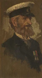 Portræt af E. Gillard, R. Bgde., ca. 1920 (olie på panel)