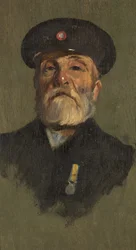 Portræt af J. Lasbury, R.M.L.I., ca. 1920 (olie på panel)