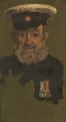 Portræt af J. Smith, 4th & R.A., ca. 1920 (olie på panel)