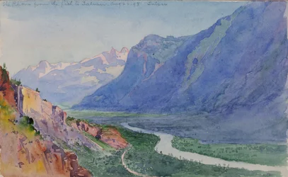 Rhone fra stien til Salvari Schweiz, 1898.
