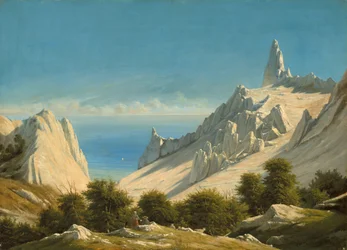 Udsigt over Sommerspiret, Møns Klint