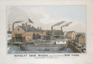 Novelty Iron works, Foot of 12th St. E.R. New York. Stillman, Allen & Co., Jernstifter..., 1841-44.