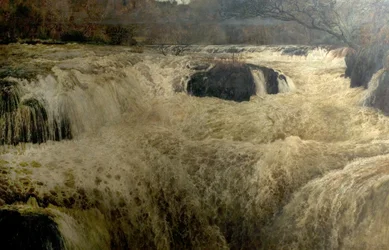 Salmon Leap, Cenarth Falls, Cardiganshire, Wales, 1878
