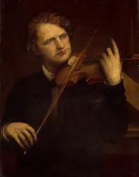 A Lamplight Study: Herr Joachim, 1868.