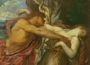 Orpheus and Eurydice, 1870-72 (mezzotint på indisk papir)