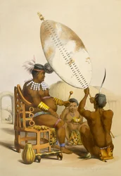 Umpanda, AmaZuluernes konge, planche 11 fra «The Kafirs Illustrated», 1849