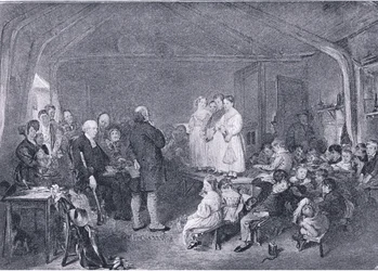Katekisering i et skolelokale, fra The Magazine of Art 1893, Cassell and Company, 1893