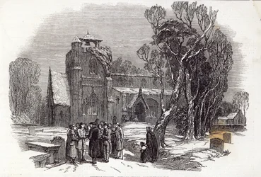 Julemorgen: Graveret af W.J. Linton, fra "The Illustrated London News", 26. december 1846