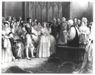 Ægteskab mellem dronning Victoria (1819-1901) og prins Albert (1819-61) i St. James