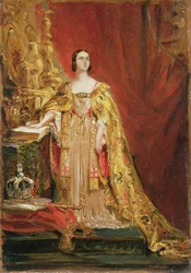 Dronning Victoria (1819-1901) aflægger kroningseden, 28. juni 1838