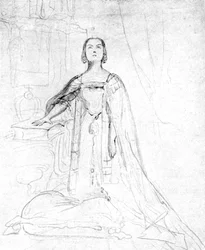 Dronning Victoria aflægger kroningseden, 1837, 1901.