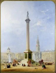 Projekteret udsigt over Trafalgar Square, 1844