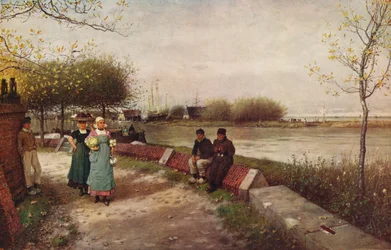 En udveksling af hilsner, c1900