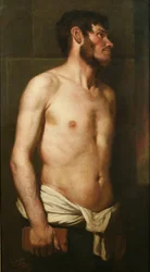 Død kanin (nøgenstudie eller studie af en irer), 1858