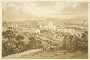 Bristol fra Clifton Wood (blyant og akvarel på papir)