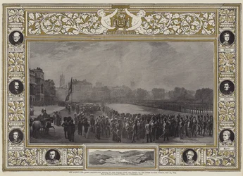 Hendes Majestæt Dronningen uddeler medaljer til heltene fra Krim på Horse Guards Parade, 21. maj 1855