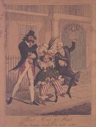 Bat, Cat and Mat, eller hvor glad kunne jeg være med enten - satirisk graveringspub. af G.Humphrey