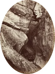 Vandfald nær Williams College, ca. 1870.