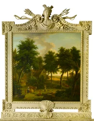 Landskab med figurer, 1757