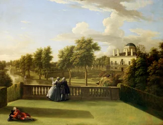 Udsigt fra Cascade Terrace, Chiswick (olie på lærred)
