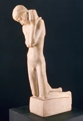 Relikviebæreren, skulptur af George Minne (1866-1941) ca. 1897 (marmor)