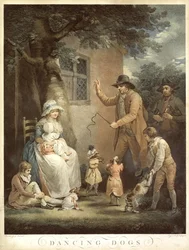 Dansende hunde, ca. 1800