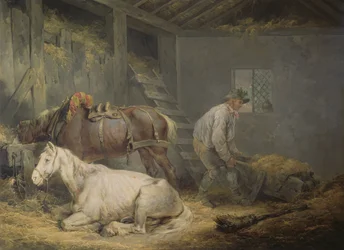 Heste i en stald, 1791
