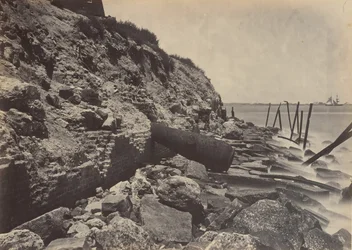 Udvendig udsigt over Fort Sumpter, 1860