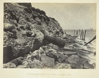 Udvendig udsigt over Fort Sumpter, 1866.