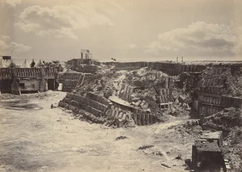 Indvendig udsigt af Fort Sumpter, 1860