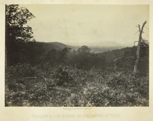 Mission Ridge scene for Shermans angreb
