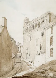 Swansea Castle (akvarel og blyant på papir)