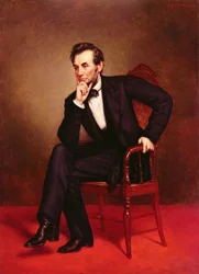 Portræt af Abraham Lincoln (olie på lærred)