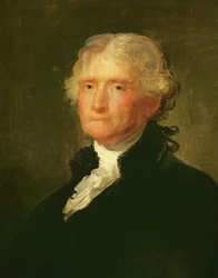 Portræt af Thomas Jefferson, efter et maleri af Gilbert Stuart (1755-1828)