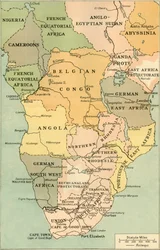 Kort over Mid. Og Sydafrika, 1919.